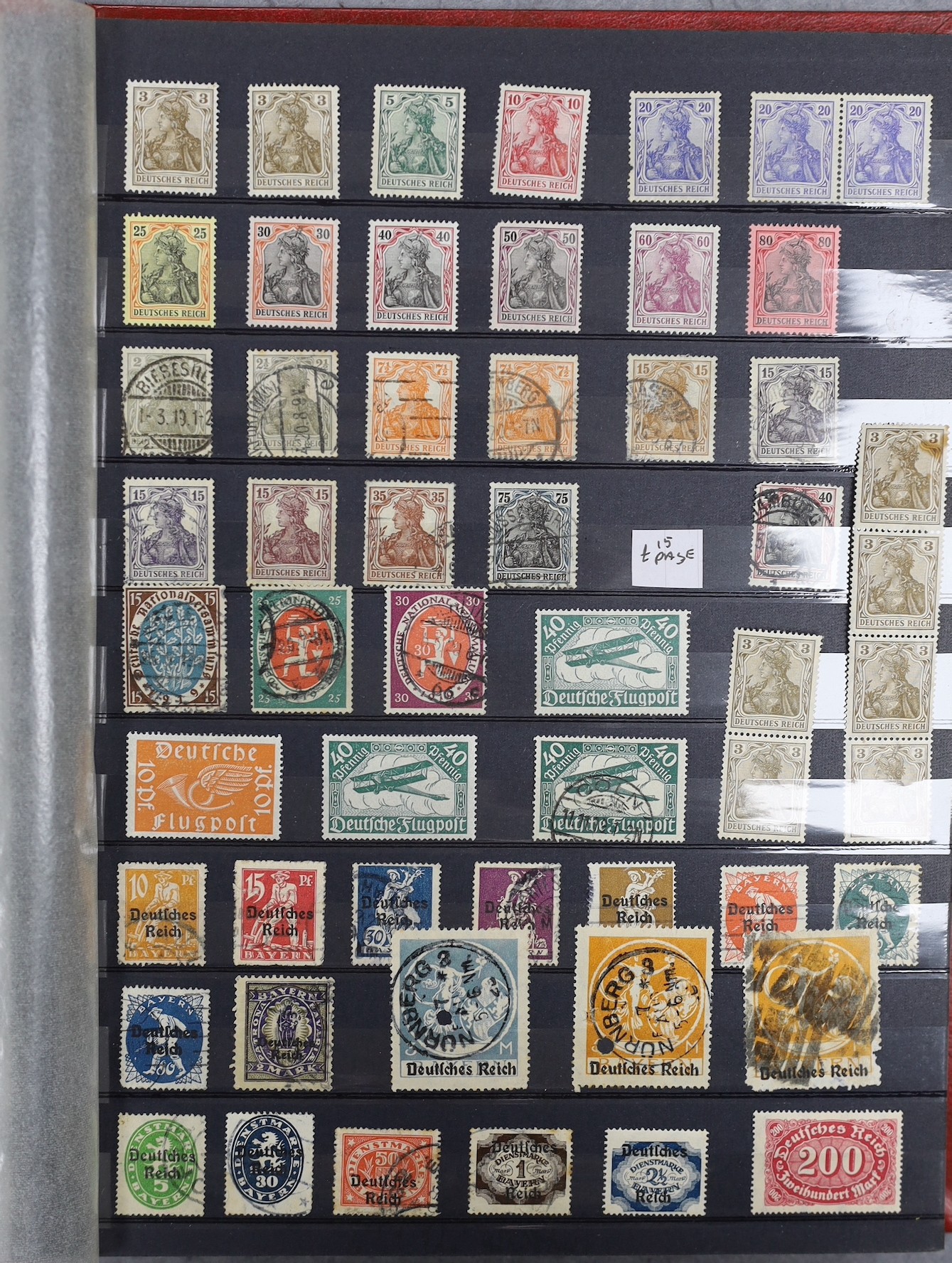 An album of mainly early German stamps